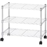 テレビ台 メタルラック 幅59.5×奥行34.5×高さ51cm 防サビ キャスター・固定脚付属 エコノミーシリーズ 3段 ルミナスパーツ互換品 ポール径19mm EL19-51603