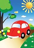 JP London MD3A052 Big Punch Buggy VW Cars Cartoon Nursery Fully Removable Prepasted Accent Wall Mura