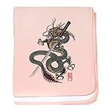 CafePress – Dragon Katana – スーパーソフトベビー毛布、新生児おくるみ ピンク 07472618886832E