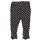 【秋冬物】 chocola(ショコラ) 天竺ドット総柄裾シャーリング長丈スキニーパンツ 90cm /杢チャドット NO.CH-9991-33034