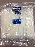 TY26M Cable Tie 40lb 11" Natural Nylon with Stainless Steel Locking Device Bulk Pack 1000 Per Bag by