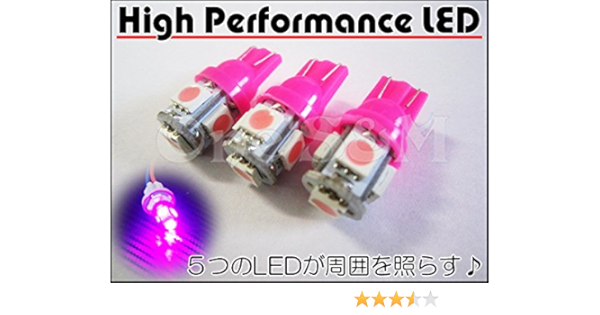 Amazon ゆ D 4 22 3個1セット Ledメーター球 紫 ホーネット250 ホーネット600 Cb250f ジェイド Vtr250用 スピードメーター フューエルメーター タコメーター 速度計 燃料計 メーターパーツ 車 バイク