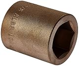Ampco Safety Tools SS-1/2D7/8 Socket, Standard, Non-Sparking, Non-Magnetic, Corrosion Resistant, 1/2