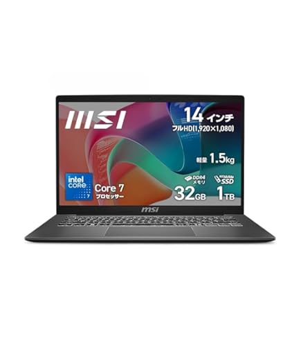 Amazon.co.jp: 【超軽量990g・第13世代Core i7搭載】MSIビジネス