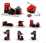 SHINA 8 in 1 ミニ旋盤 多機能 卓上工作機械 木材 金属 DIY 工具 ツール DIY フライス盤　掘削　モデル作り 旋盤 切断 ツールキット