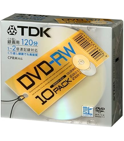 Amazon.co.jp: TDK DVD-RW録画用 1~2倍速対応カラーミックス 10mm厚