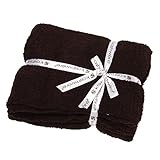 【KASHWERE】カシウェア スローブランケット 単色 BLANKET SOLID THROW T-30-02-52 チョコレート（135×183cm） [並行輸入品]