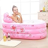TIDLT インフレータブルバスタブ大人インフレータブルバスタブ環境品質PVC素材ベビープールは、すべての年齢に適してピンクブルー (色 : ピンク ぴんく)