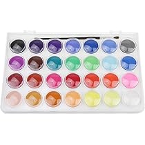 固形水彩 透明 水彩絵の具 16色/28色セット プチカラー 絵筆ブラシ付き パレットケース ブロック 顔料 子供 大人 美術 画材 イラスト 塗り絵 写 z2zed1b Amazon | 固形水彩 透明 水彩絵の具 16色/28色セット プチカラー