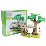 木製組み立ておもちゃ 木の上の小屋