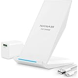 NANAMI ワイヤレス充電器 (Quick Charge3.0急速充電器付属) Qi/PSE認証済み iPhone 15/14/13/12シリーズ/SE第二世代/11(Pro)/Xs(Max)/XR/X/8(Plus) Galaxy S23/S22