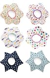 ZAURUSMART ベビー スタイ コットン 防水 おしゃれ 360度 回転 よだれかけ (男の子6色セット)