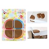 MEIYE　コーナークッション コーナーガード 赤ちゃん ケガ防止　4枚セット　ブラウン