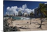 Walter Bibikowプレミアムシックラップキャンバス壁アート印刷題名プエルトリコ、San Juan、Condado、Condado High Rise Buildings and Condad