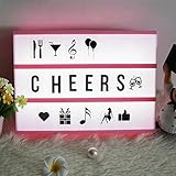 Cskb DIY映画ライトボックスwith 252レターパック178、DIYミニLED Letterランプ組み合わせCinematicホーム装飾 – 装飾的signs-wedding / Party 