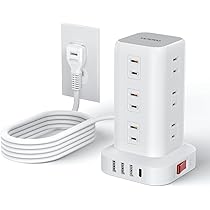 Amazon.co.jp: YUNDOOタワー型電源タップ 蛸足コンセント 12個AC