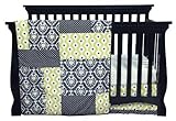 Trend Lab Waverly Rise and Shine Crib Bedding Set, Black/White, 3 Piece (Discontinued by Manufacture