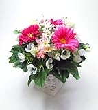 デージーブッシュポット♪ピンク　光触媒フラワー　　風水恋愛運アップ　開運フラワー