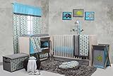 Bacati Elephants Crib Set without Bumper Pad, Aqua/Lime/Grey by Bacati [並行輸入品]