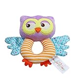 HS Baby RattlesソフトPlush Owl Ring Rattle Developmentalおもちゃ新生児ギフト1個