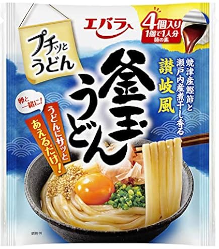 Amazon.co.jp: エバラ プチっとうどん 魚介とんこつ醤油味 22g×4