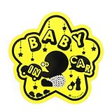 (NAKAGAWA)マグネットステッカー BABY IN CAR [NA-STC-001] スワロフスキー クリスタル
