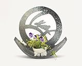 【信楽焼　壱彦】花器　ついたて　HK-505　月ノ兎 -TSUKI NO USAGI-　サイズ　巾300mm×奥行き110mm×高さ280mm