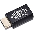 EVanlak(イヴァンラック) HDMI EDIDエミュレーター パススルー 第3世代 プレミアムアルミニウム エミュレーターアダプター不要 Mac ThunderboltからHDMIスイッチ/エクステンダー/AVレシーバー/ビデオスプリッターに対
