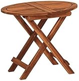 弁天インテリア アウトドア ガーデニング 折りたたみ式 サイドテーブル 木製テーブル 楕円デザイン