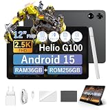 【三年保証 G100搭載 12インチ 90Hz 2.5K タブレット】Blackview MEGA3 android15 タブレット 2560×1600 36GB+256GB+2TB拡張 8800mAh 9V3A充電器付き 13MP/50MP 4GLTE通話+GPS GMS+5G WiFi+BT5.2+Widevine L1対応 (36GB+256GB, グレー, 12インチ)