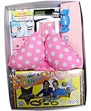 LAVIE NEWYORK a361ラヴィNY&ラヴィのヘッドクッションピンクドットとレッグウォーマーマシュマロピンクとベルトカバーピンクドットとセーフティバーカバーキャンディとオモチャホルダーWH×