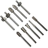 ROSENICE HSS チタン ルーター ビット 交換ロータリー ツール 1/8インチ　10本入り(シルバー)