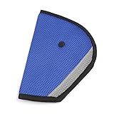 Seliyi 車のシートベルトアジャスター エアメッシュファブリック 21 x 14 x 0.8cm ブルー 1個入り (ブルー)