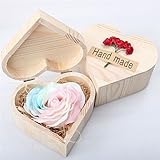 Lovers Hear形状木製ボックスローズフラワー手作りハンドメイドValentine 's Day One Size ピンク 9925980