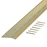 M-D Building Products 79004 Fluted - 7/8-Inch by 36-Inch Carpet Trim, Satin Brass [並行輸入品]