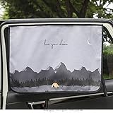 磁石 車用遮光サンシェード 65cm × 45cm Car Sun Shade Curtain for 子供たち Kids Children 車用遮光サンシェード (Magnet-BeBe-Dinosaur)