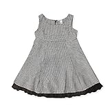 (ブラック/95cm)ベビー服 女の子 ジャンパースカート ジャンスカ ワンピース フォーマル 千鳥格子 フリル付 女児 ベビー