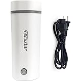 Focustar 電気ケトル ポータブル トラベル 小型 350ML 旅行 110V 5分急速沸かし 空焚き防止 真空断熱 漏れない 水筒 電気ポット 電気温水カップ ステンレス コーヒー 紅茶に使用 一人用 日本語説明書付き