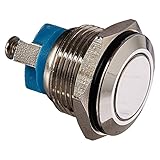 Hommy DC 36V 2Aオフ、（オン）NO 16ミリメートルメタルフラットモーメンタリプッシュボタンスイッチ