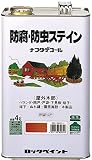 ロックペイント 水性防腐、防虫ステイン(H85) つやなし パイン 4L
