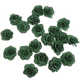 SM SunniMix 高品質　美しい　人工ローズフラワーヘッド　シルク　20個　DIY　工芸品　結婚式　装飾花　多色選べる　 - ライトグリーン
