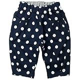 《春秋冬対応》SCHNEE(スネー) 水玉ジャガードワイドパンツ 90cm /ネイビー NO.F-661515