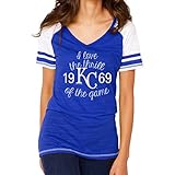 MLB Kansas City Royals女性のカラーブロックティー、Large、ロイヤル