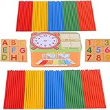 Domybest 数字番号 おもちゃ カウントスティック 知育玩具 3歳以上 番号の形 数学能力 返校季 七五三 お子様の誕生日 記念日 出産祝い お祝いギフト