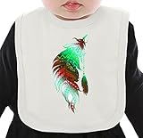Colourful Feather ネクタイを有する有機ビブ Medium