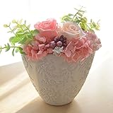 〔エルフルール〕ピンクバラのプリザーブドフラワーアレンジメント クリアケース付 ブリザードフラワー 花 プレゼント