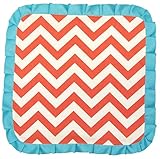 キャッチ雅ルッキン「ベビー親指毛布、サンゴと白のシェブロン