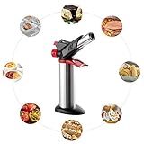 uvistar トーチバーナー ガスバーナー ワンタッチ着火 家庭用/ 業務用 火力調節可能 （燃料別売り）(点火口二つ(レッド))