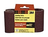 3M 9273NA-2 Heavy Duty Power Sanding Belt, 3-Inch by 24-Inch, Medium Grit, 2-pack by 3M