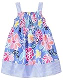 Gymboree Baby Toddler Girls' Multi Floral Print Dress Faberge Blue 18-24 Months [並行輸入品]